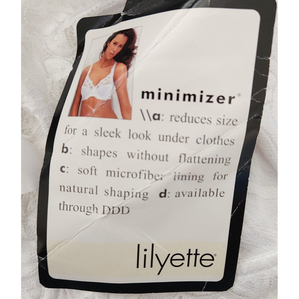 Lilyette Minimizer Bra 40DD White Style 0428 Signature Shaping Underwire NWT - Picture 10 of 10